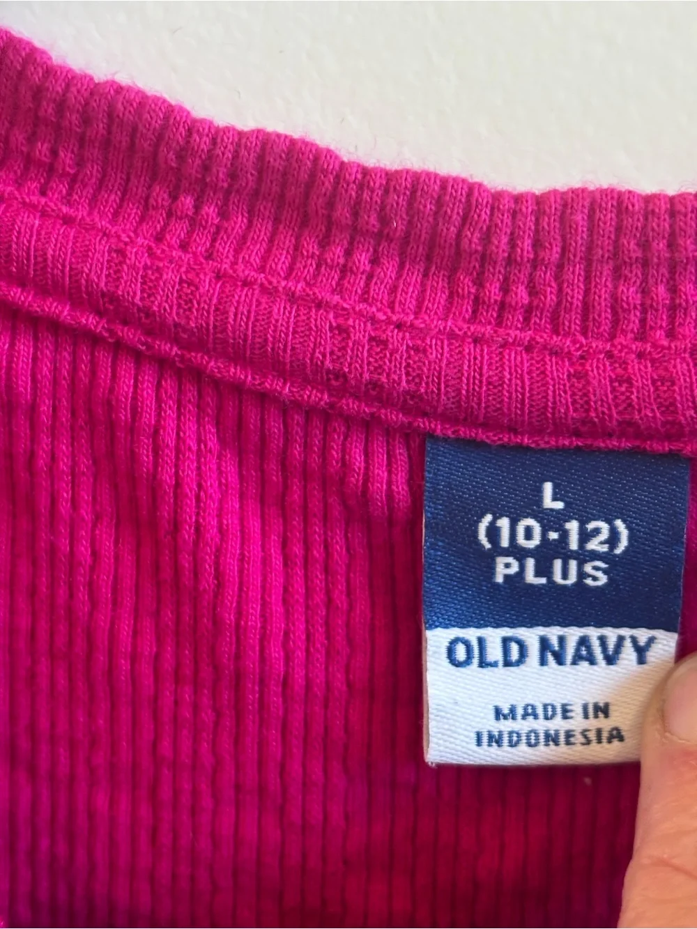 Old Navy Hot Pink Ribbed Tee